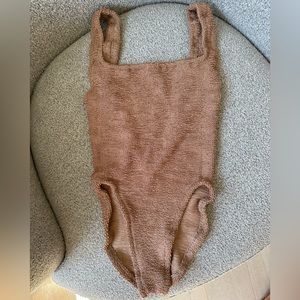 Hunts G Swimsuit Shimmery Brown OS new with tags
